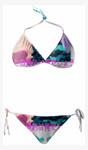 Shop Vaporwave Tapes Bikini Bikini By Jussiniemelä - Swimsuit #4046623