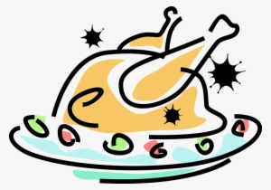 Vector Illustration Of Roast Turkey Traditional Christmas #4048513