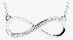 Simple Diamond Infinity Necklace - Diamond Infinity 14k White Gold Pendant Necklace, (.06 #4050290