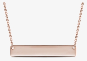 Bar Necklaces - Script Personalized Engravable Bar Necklace Rose Gold #4050318