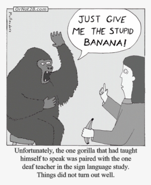 Previous Comic, Gorilla Sign Language - Gorilla Sign Language Greeting Card #4050456