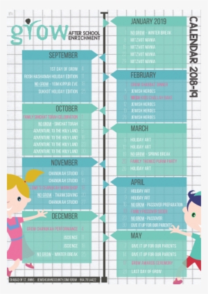 Grow Calendar 2018-19 - Chabad Of St Johns County #4050910