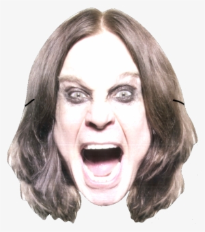 Ozzy Face Scream Promo Mask - Ozzy Ozbourne Signed Autograghed 5x8 Card Q59754 - #4052036