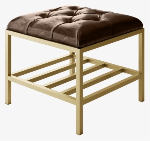Small Brown Modern Bench - Everly Quinn Ahumada Stylish Leather Tufted Vanity #4053296
