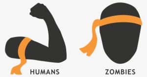 Zombies Wear The Orange Bandanna Around Their Head, - Humans Vs Zombies Rules #4054132