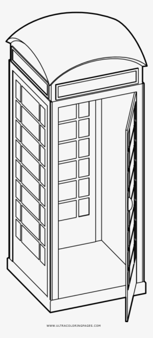 Phone Booth Coloring Page - Cabina De Telefono Para Colorear #4054293