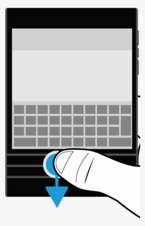 Imagen De Un Dedo Que Se Desliza Hacia Abajo En El - Blackberry Passport On Screen Keyboard #4054373