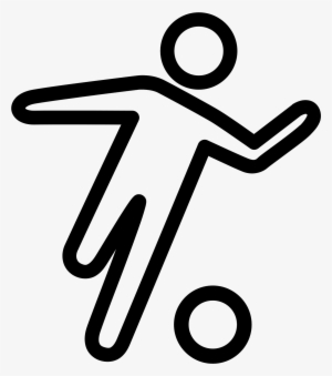 Shows A Silhouette Of A Man On With One Leg Raised - Football #4054958