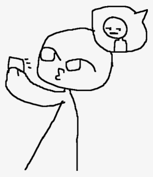 But Fist Lemme Take A Selfie Collab - Line Art #4056084