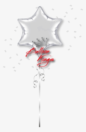 Silver 6 Point Star - 22" Qualatex 6-point Star Foil Mylar Balloon Silver #4056395 Silver 6 Point Star - 22" Qualatex 6-point Star Foil Mylar Balloon Silver #4056395