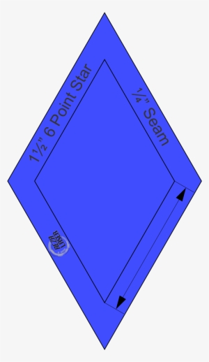 Diamond 6 Point Star 1½” Inch Acrylic Template Solid - Pharmacy #4056490