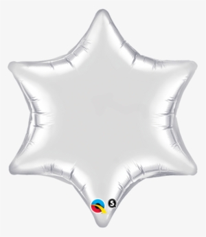 22" Silver 6-point Star Foil Balloon #4056601