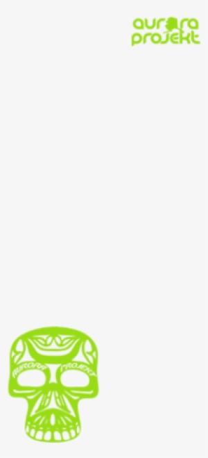 W Skull Lime - Skateboard Deck #4057207