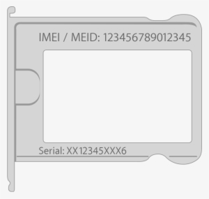 Find The Serial Number And Imei/meid On The Sim Tray - Font #4057629