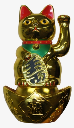 Maneki Neko Lucky Cat With Base - Domestic Short-haired Cat #4060247