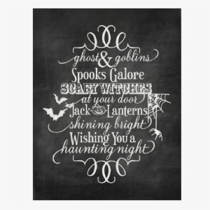 Ghost And Goblins Chalkboard Word Art Svg Scrapbook - Portable Network Graphics #4060332