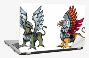 Two Fairy Griffins, In Armor, With Metal Wings, Vector - Griffin #4060392