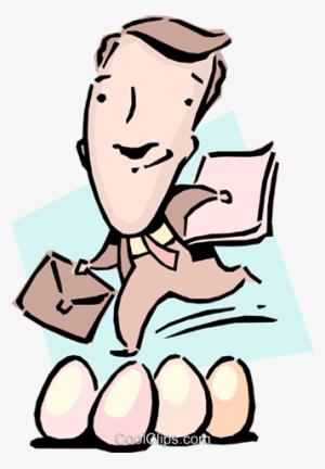 Walking On Eggshells Royalty Free Vector Clip Art Illustration - Confidence #4060801