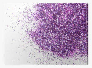 Purple Glitter Sparkle On White Background Canvas Print - Lavender And White Sparkle Background #4060884