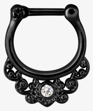 Steel Blackline® Curlicue Septum Black - Septum Piercing #4061534
