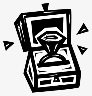 Vector Illustration Of Wedding Engagement Or Promise - Marriage #4062244