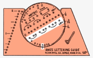 Also Used For Other Forms Of Calligraphy, From Drafting - Ames Lettering Guide #4062616