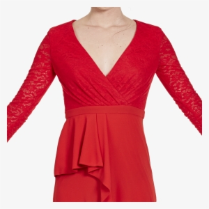 Paulette Vestido Largo Encaje Escarola #4062699