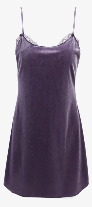 Vestido Corto Terciopelo Paneles Encaje - Dress #4062715