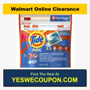Walmart Online Clearance Tide Pods Only 31 Cents - Tide Detergent #4062810