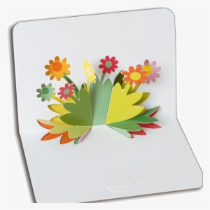 Popup Flowers Blank Greetings Card A6 - Pop Up Flowers #4063516