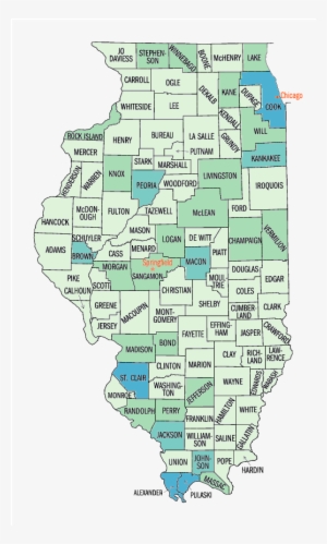 County Map Of Illinois - Free Transparent PNG Download - PNGkey