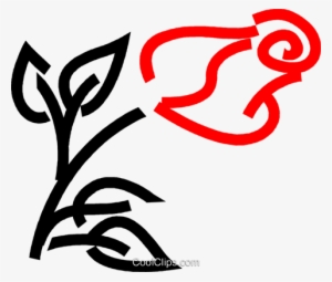 Rosa Roja Libres De Derechos Ilustraciones De Vectores - Illustration #4064860