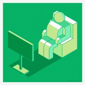 Tv Viewer Stylized Isometric Illustration Stylized - Tv Head Pixel #4064910
