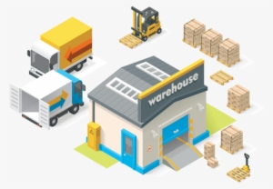 Gestion-almacenes - Isometric Warehouse Icon #4065019