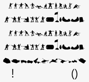 Dingbats Green Army Men Example - 2-project1 Round Ornament #4065129