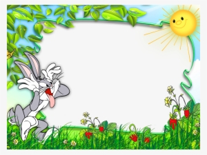Funny Bunny Cute Kids Transparen Photo Frame Gallery - Funny Photo Frames Png #4065653