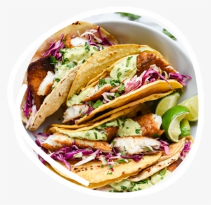 Galitos De Pescado Con Crema De Aguacate - Soft Fish Tacos #4066742