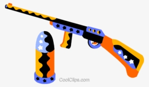 Machine Gun With Bullet Royalty Free Vector Clip Art - Machine Gun #4068638