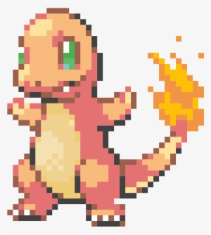 Blue Fire Charmander - Pixel Art Pokemon Charmander - Free Transparent ...