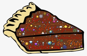 Thanksgiving Food Clipart - Pumpkin Pie Slice Cartoon #4069342