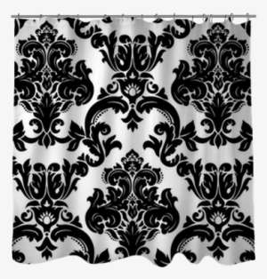 Seamless Damask Pattern Shower Curtain • Pixers® • #4071486