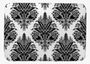 Seamless Damask Pattern Bath Mat • Pixers® • We Live - Steel #4071574