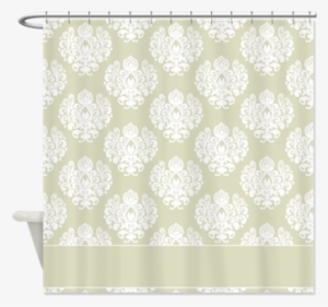 Light Tan Damask Pattern Shower Curtain - Pretty Brown Damask Pattern Shower Curtain #4072110