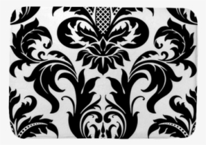 Vector Seamless Floral Damask Pattern Bath Mat • Pixers® #4072405
