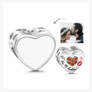 "i Love My Husband" Hollow Hearts With Red Lips 925 - Stilvolle Moderne Foto-save The Date Karte #4072886