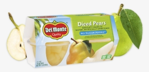 No Sugar Added, Fruit Cup® Snacks - Del Monte Diced Pears #4073619