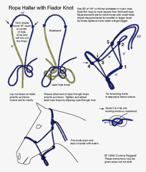 Connie Nygard Instructions For Make A Rope Halter With - Make A Horse Rope Halter #4073728