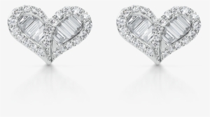 Earrings Tappered Heart Shape Diamond Stud Earrings - Earring #4073857 Earrings Tappered Heart Shape Diamond Stud Earrings - Earring #4073857