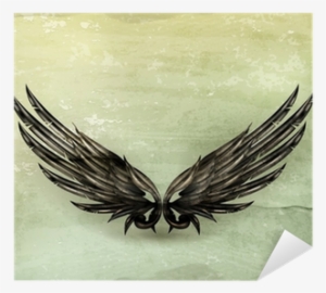 Vinilo Pixerstick Alas Negras, De Estilo Antiguo • - Wings Old #4074084