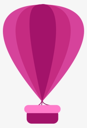 Hot Air Balloon Clipart Light Pink - Balon Udara Pink Png #4074617